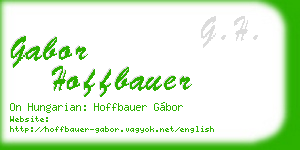 gabor hoffbauer business card
