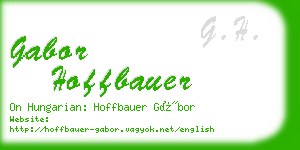 gabor hoffbauer business card